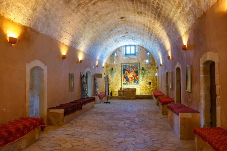 Interior of Arkadi Basilica Church