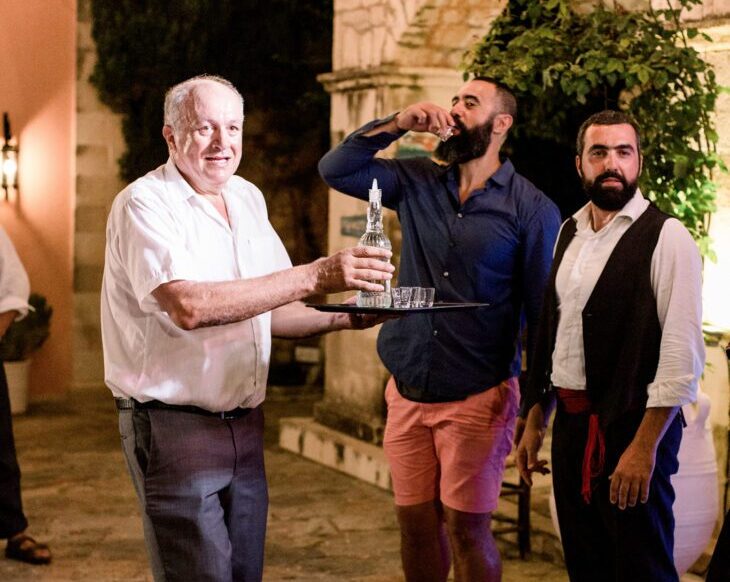 Drinking Raki in a Cretan Wedding