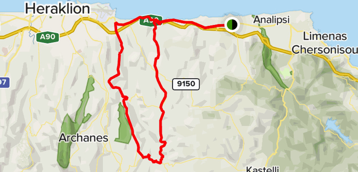 Karteros Gorge Map