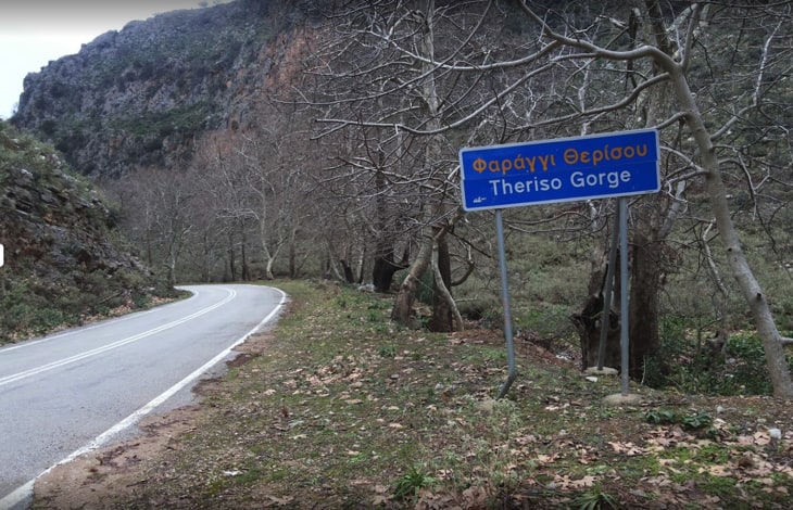 Theriso Gorge Sign