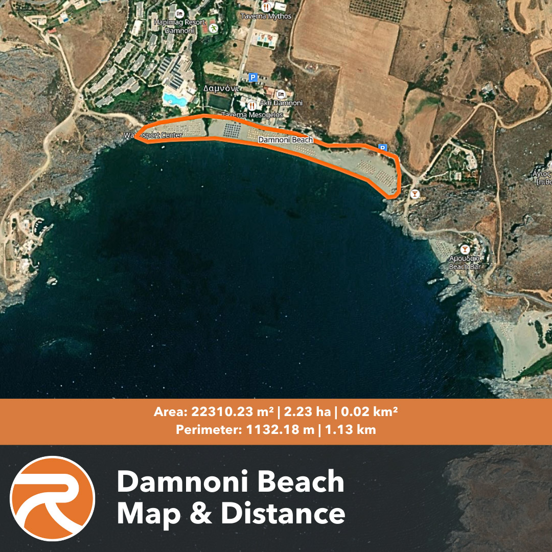 Damnoni Beach Map