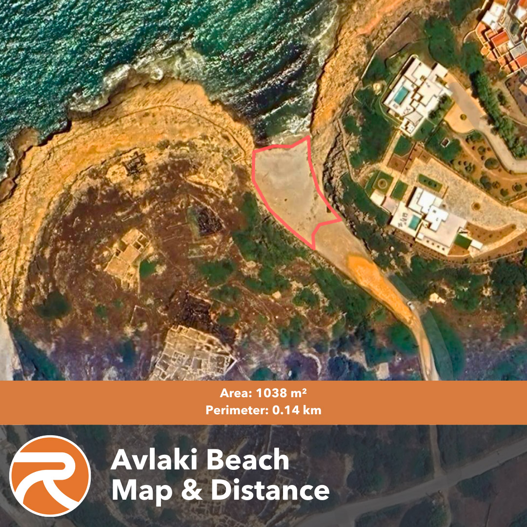 Avlaki Beach Map