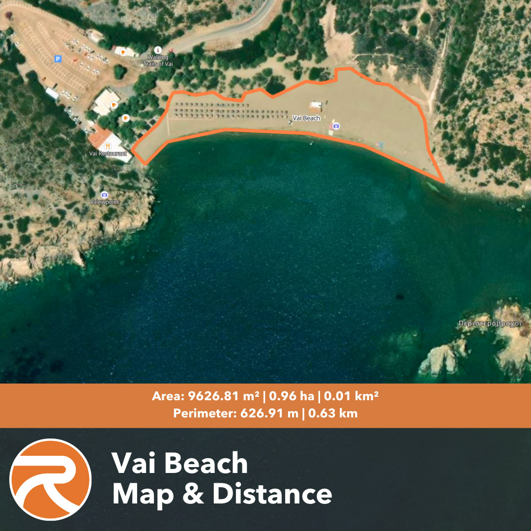 Vai Beach Map