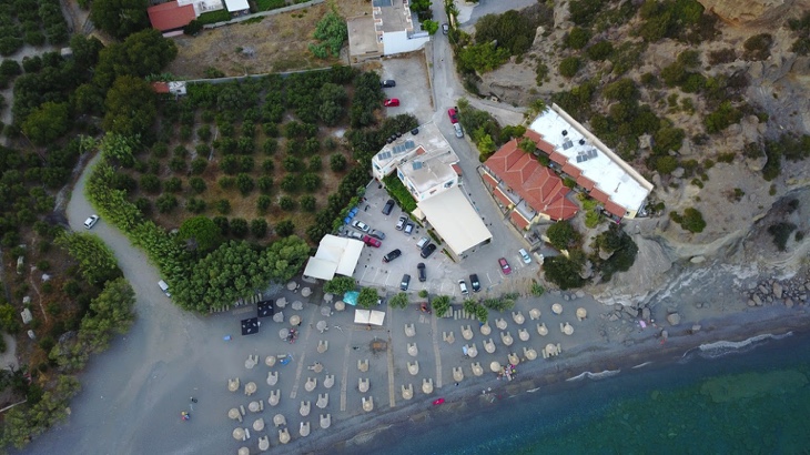 Agia Fotia Beach Drone shot