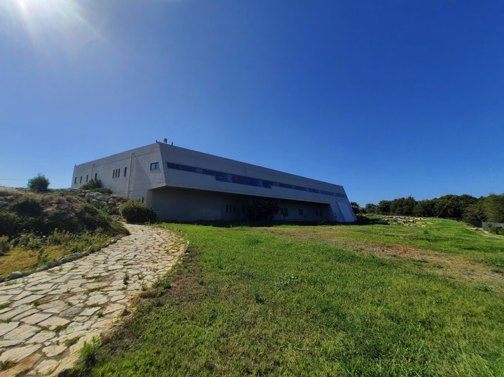 Outside view of Eleutherna Archaeological Museum