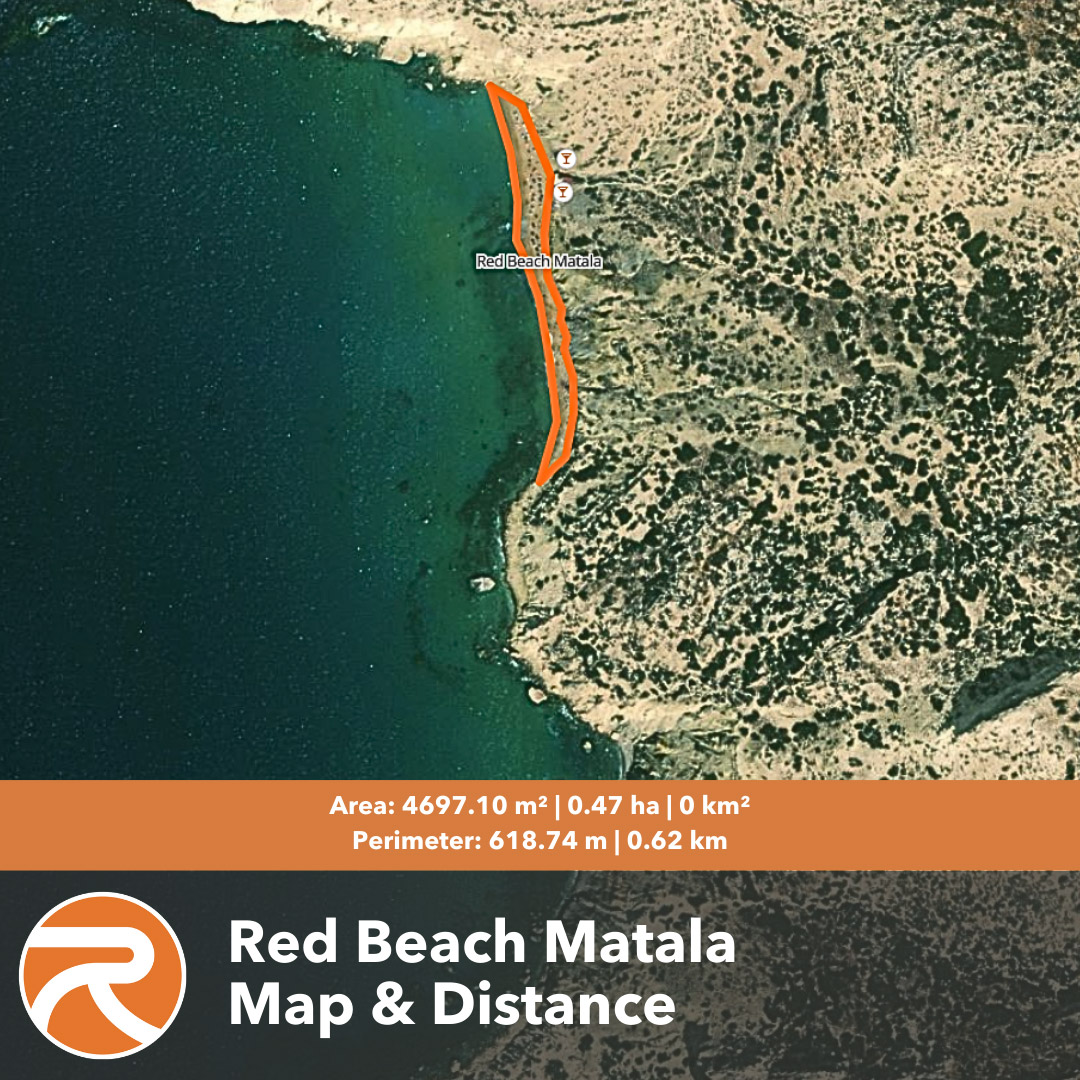 Red Beach Map in Matala