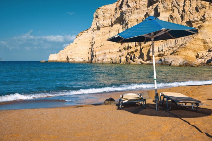 Red beach in Crete