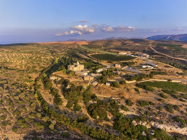 Toplou Monastery view from top