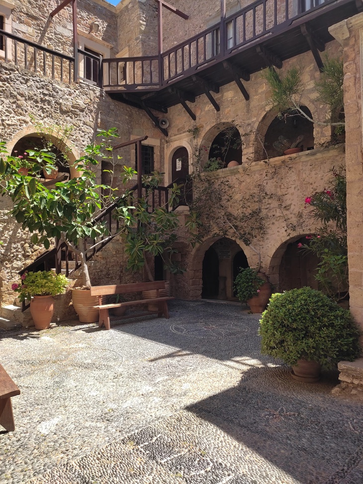 Inside Toplou Monastery