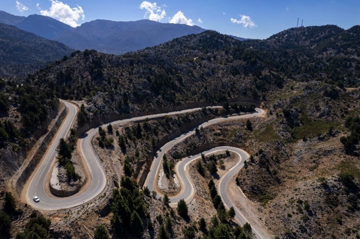 Winding roads in Crete