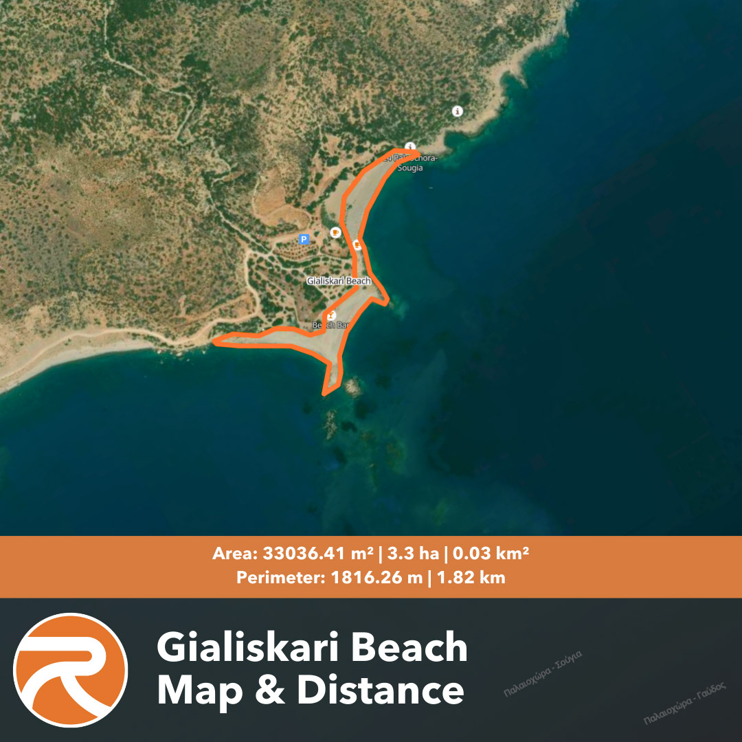 Gialiskari Beach Map