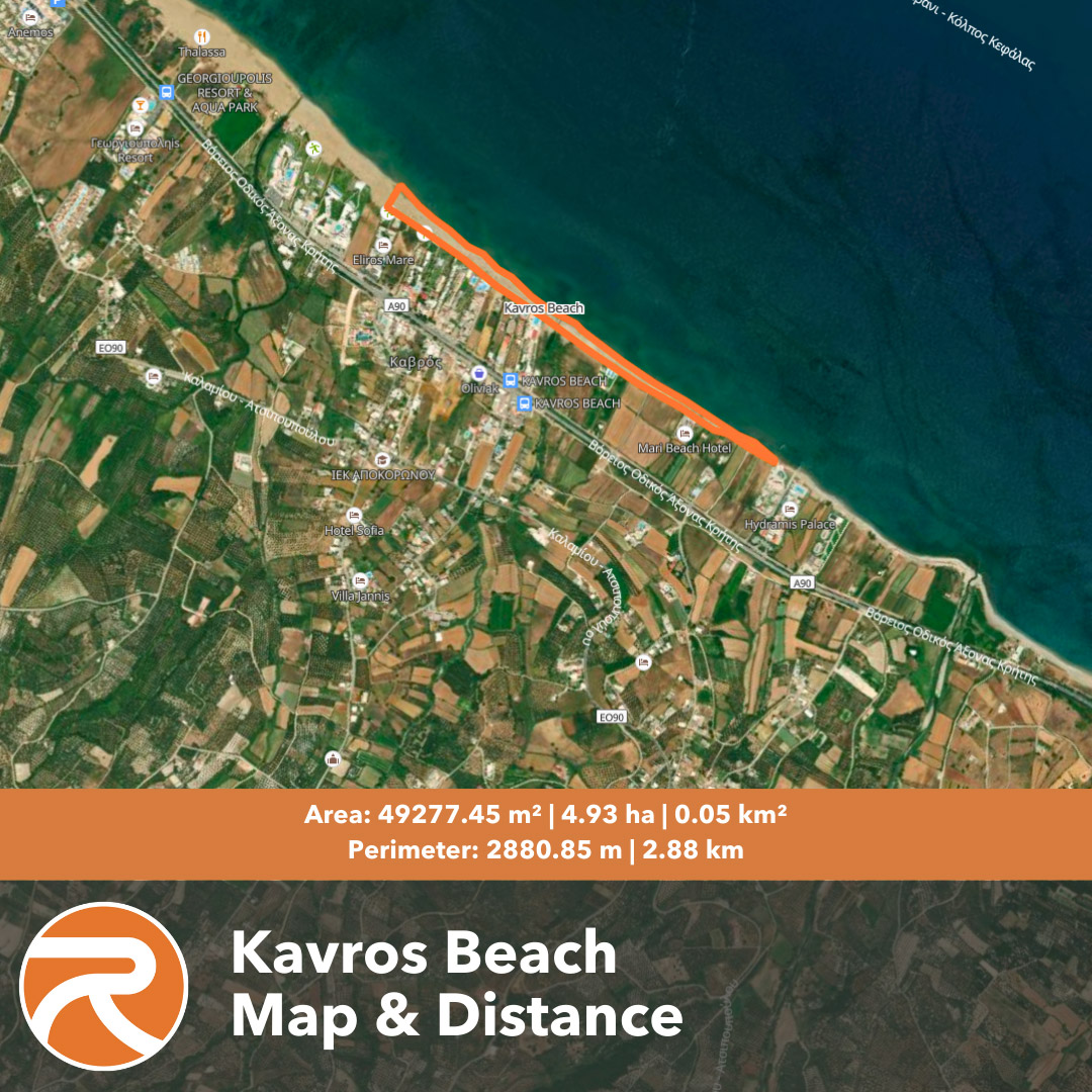 Kavros Beach Map