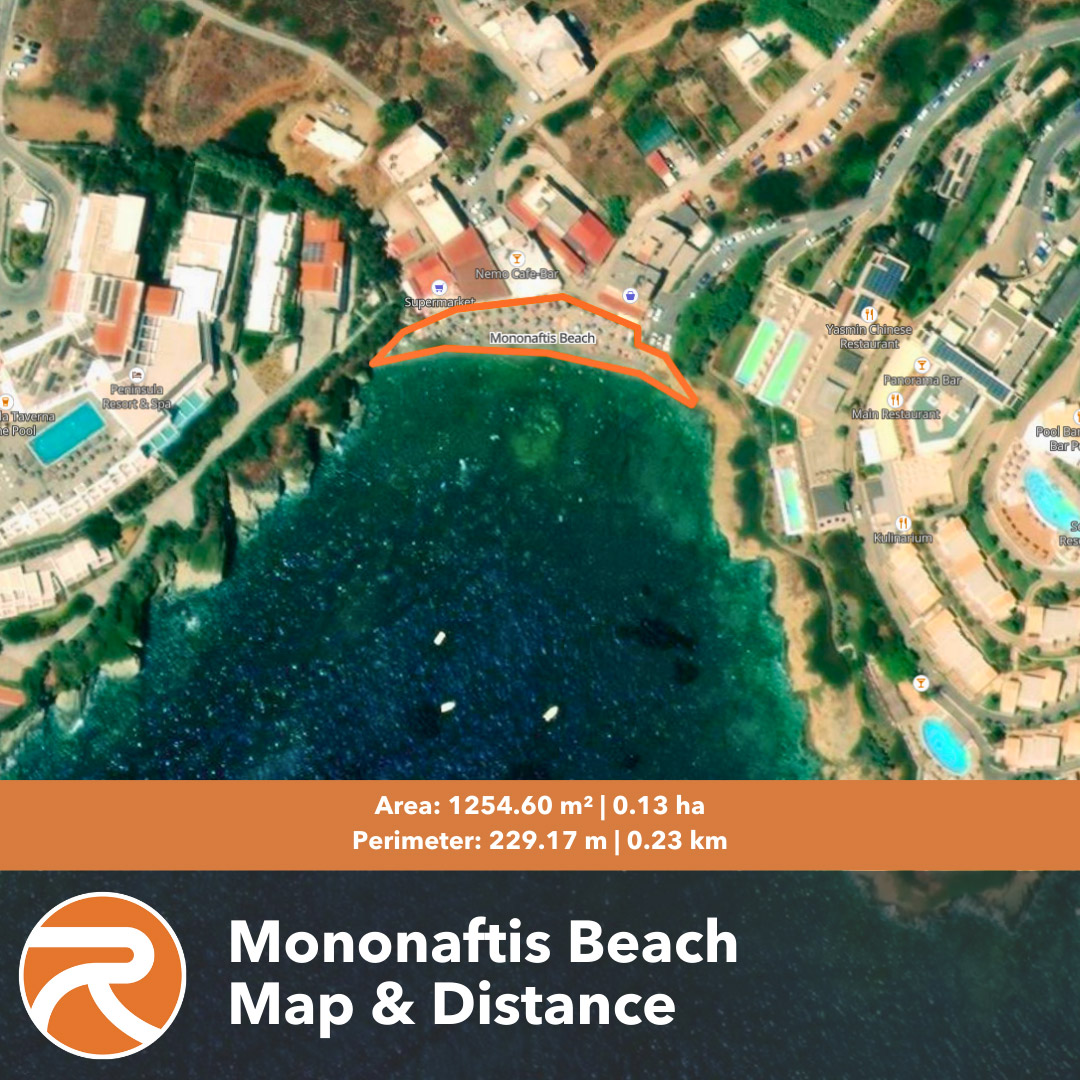 Mononaftis Beach Map