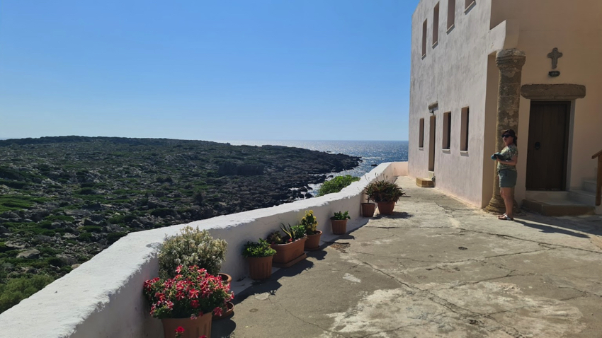 View from Chrisoskalitissa Monastery