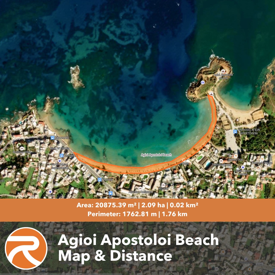 Agioi Apostoloi Beach Map