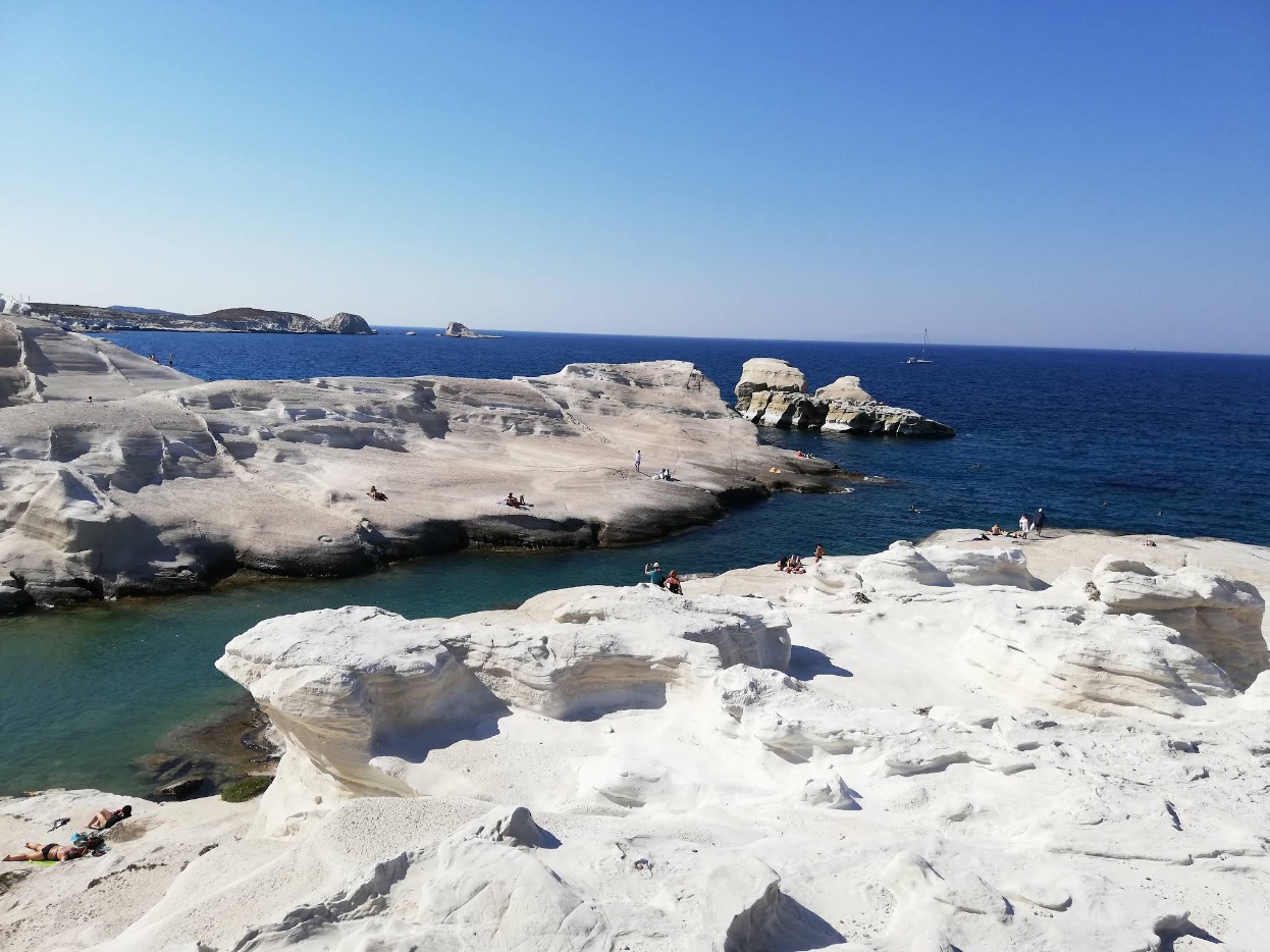 Sarakiniko Beach in Milos