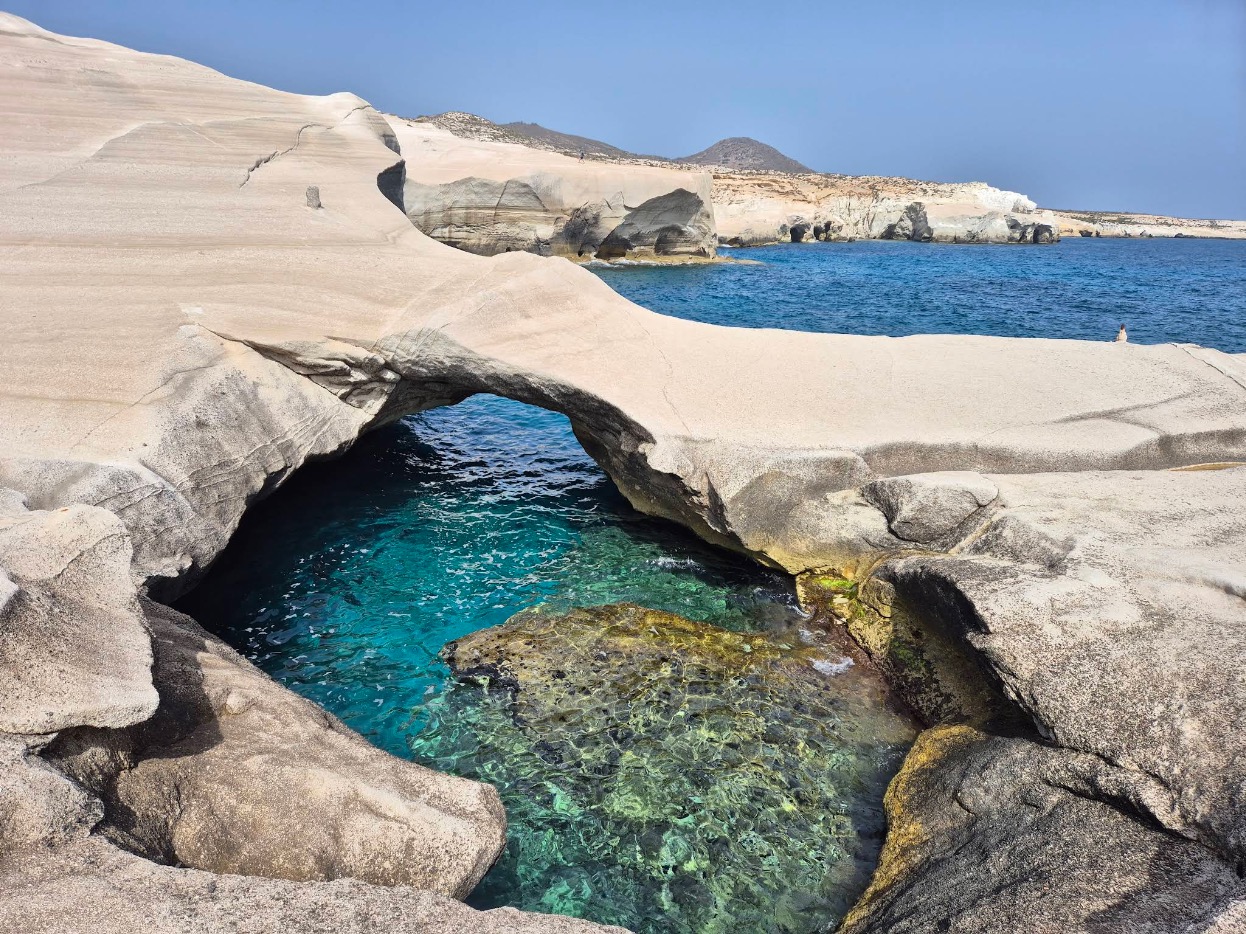 Sarakiniko Beach in Milos