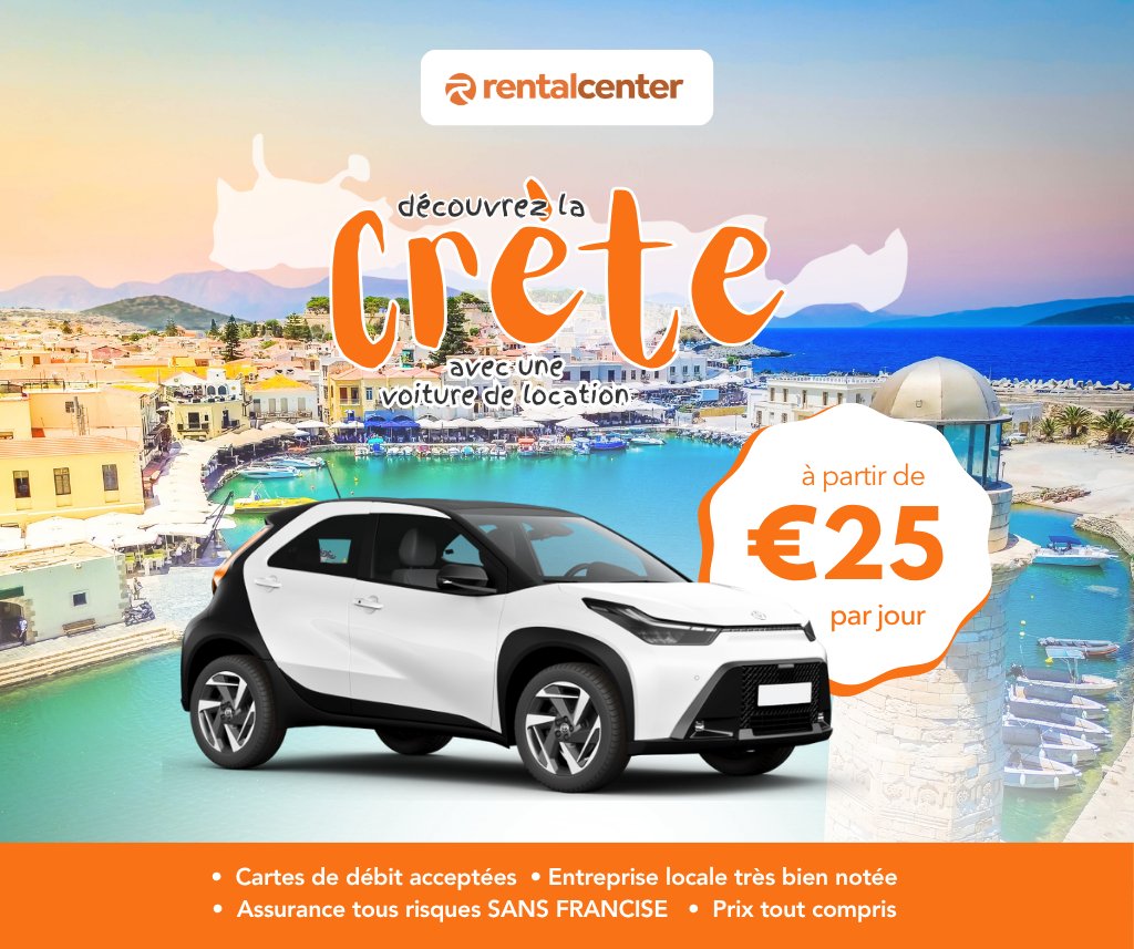Explorez la Crète avec une location de voiture!