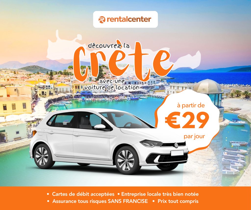 Explorez la Crète avec une location de voiture!