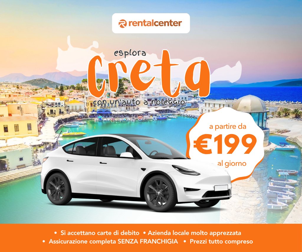 Esplora Creta con un'auto a noleggio!