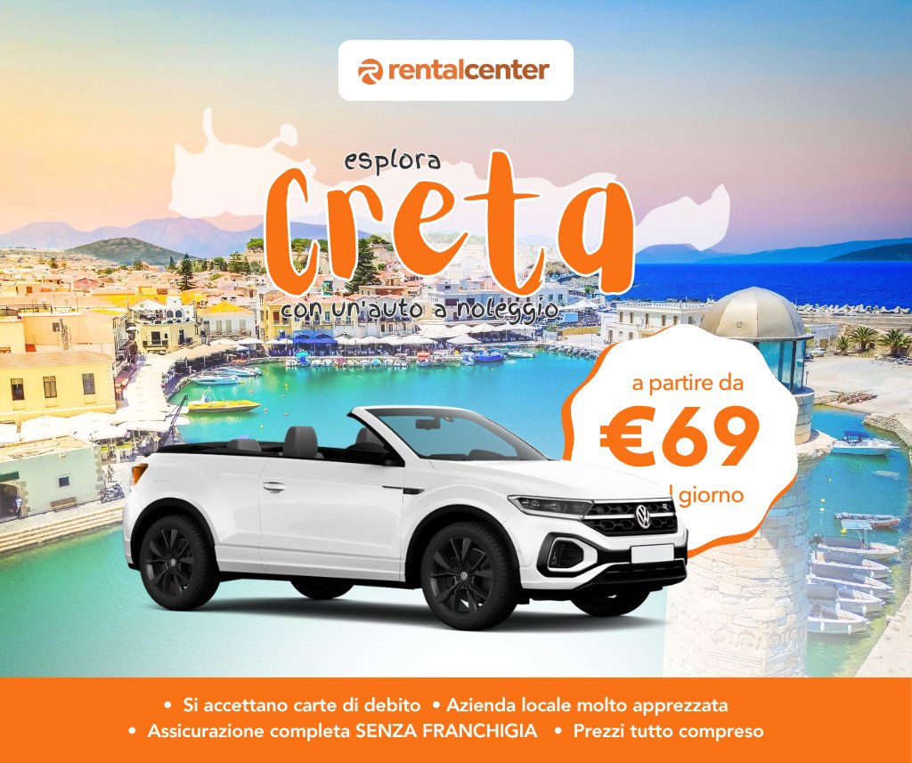 Esplora Creta con un'auto a noleggio!